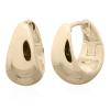 Bold Classic Dome Sterling Silver Huggie Yellow Gold Plated 