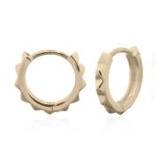 Wholesale Pyramid Sterling Silver Clicker Huggie Yellow Gold Plated Ea