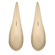 Wholesale Curved Teardrop 925 Silver Yellow Gold Plated Stud Earrings