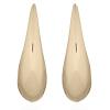 Curved Teardrop 925 Silver Yellow Gold Plated Stud Earrings