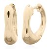 Irregular Shape Statement Sterling Silver Gold Plated Clicke