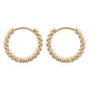 Wholesale Twisted Rope Sterling Silver Yellow Gold Plated Huggies