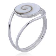 Wholesale 925 Sterling Silver Looping Band Shiva Eye Shell Ring
