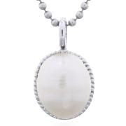 Wholesale Elegant Oval Mother Of Pearl 925 Silver Bezel Pendant