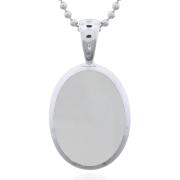 Wholesale Timeless Sterling Silver Oval MOP Bezel Pendant