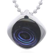 Wholesale Elegant Square Pendant With Oval Abalone Inlay