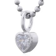 Wholesale Radiant Heart CZ Inlay Sterling Silver Pendant