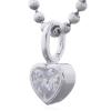 Radiant Heart CZ Inlay Sterling Silver Pendant