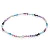 Multi-colored Dainty Stones 925 Silver Stretchable Bracelet