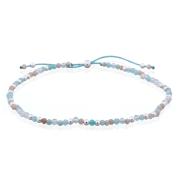 Wholesale 925 Silver Multi-Hued Gemstones Polyester Bracelet