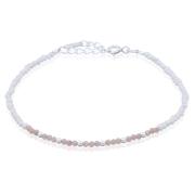 Wholesale Timeless Rhodonite And Freshwater Pearl 925 Silver Bracelet