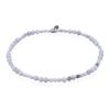 White Howlite Stretchable 925 Silver Bracelet