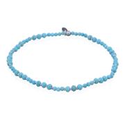 Wholesale Stunning Howlite Turquoise Elastic Bracelet Adorned With 925