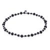 Elastic Bracelet Featuring Beaded Black Agate And 925 Silver
