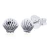 Elegant Small Sea Shell Sterling Silver Stud Earrings