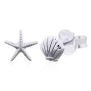 Wholesale Playful Ocean Motif Sterling Silver Stud Earrings Set