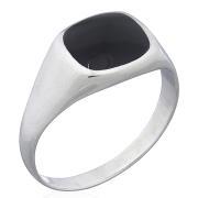 Wholesale Classic Synthetic Black Stone Sterling Silver Large Signet R