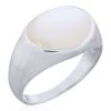 Elegant Sterling Silver Ring With MOP Bezel Triangle Design