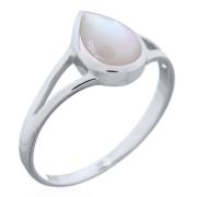 Wholesale Stunning Sterling Silver Raindrop Ring With MOP And Split Sh