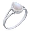 Stunning Sterling Silver Raindrop Ring With MOP And Split Sh