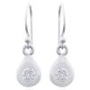 Elegant Sterling Silver Raindrop Dangle Earrings With CZ