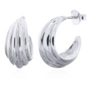 Wholesale Chic Sterling Silver Wave Ripple Stud Earrings With Modern F