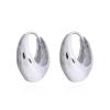 Stylish Sterling Silver Chunky Hoop Earrings With Pointed Cu