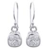 Geometrically Chic CZ Accent Sterling Silver Cube Dangles
