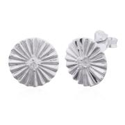 Wholesale Vibrant CZ Centered Sunbeam Sterling Silver Studs