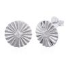 Vibrant CZ Centered Sunbeam Sterling Silver Studs