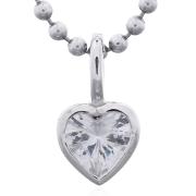 Wholesale Radiant Heart CZ Inlay Sterling Silver Pendant