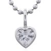 Radiant Heart CZ Inlay Sterling Silver Pendant