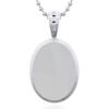 Timeless Sterling Silver Oval MOP Bezel Pendant