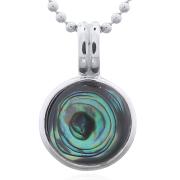 Wholesale Refined Sterling Silver Abalone Shell Pendant With Double Ba