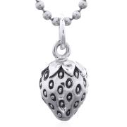 Wholesale Delightful Sterling Silver Strawberry Pendant With Intricate