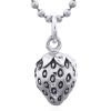 Delightful Sterling Silver Strawberry Pendant With Intricate