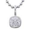Striking Sterling Silver Cube Pendant With Radiant CZ Center