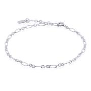 Wholesale Timeless Figaro Chain 925 Silver Bracelet