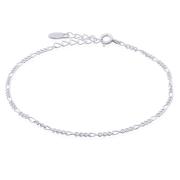 Wholesale Dainty Figaro 925 Sterling Silver Bracelet
