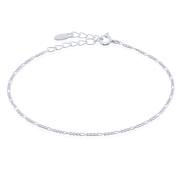 Wholesale Delicate Figaro Chain Sterling Silver Bracelet