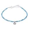 Captivating Blue Apatite Shell 925 Silver Bracelet