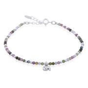 Wholesale Multicolor Tourmaline Elephant 925 Silver Bracelet