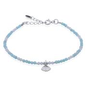 Wholesale Amazonite And Rainbow Moonstone Sterling Silver Shell Charm 