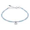 Amazonite And Rainbow Moonstone Sterling Silver Shell Charm 