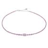 Natural Pink Tourmaline Seed Beads Necklace