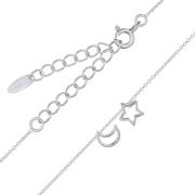 Wholesale Heavenly Moon And Star 925 Silver Necklace