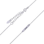 Wholesale Silver Chain Necklace With “Love” Disc Plate