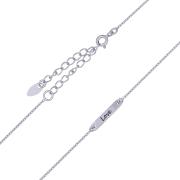 Wholesale Classic Silver Chain Necklace With “Love” Disc Plate