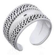 Wholesale Chunky Ethnic Pattern Sterling Silver Toe Ring