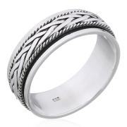 Wholesale Rope Pattern Sterling Silver Spinner Band Ring